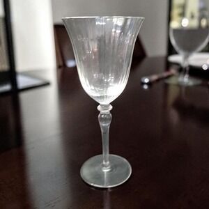 Miller Rogaska Clear Fluted Goblet, Ribbed Optic Wine Glass Replacement Stemware